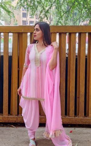 Solid maxi dress with banarasi patch details - SALE, Maxi Dress, Accessories