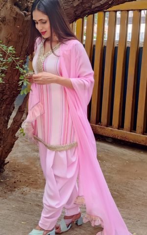 Solid maxi dress with banarasi patch details - SALE, Maxi Dress, Accessories