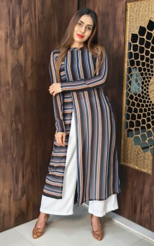 Striped Kurti set - Co-Ord Sets